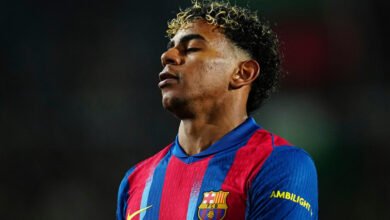 لقطة تاريخية تظهر رد فعل لامين جمال الغريب بعد تسجيل الهدف