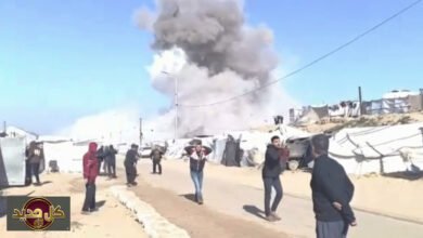 قصف مواصي خان يونس: توثيق اللحظات الأولى لاستهداف مبنى إدارة مخيم غيث