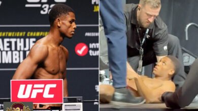 سقوط مصارع MMA يهز أجواء قياس الوزن (فيديو)