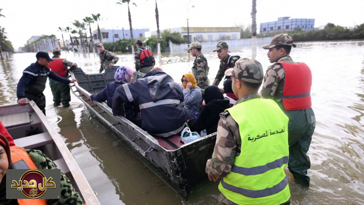 فيضانات القصر الكبير: المياه تغرق الأحياء المنخفضة والسلطات تجلي السكان