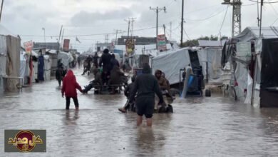 النازحين بغزة: الأمطار الغزيرة تفاقم الأوضاع الإنسانية الصعبة