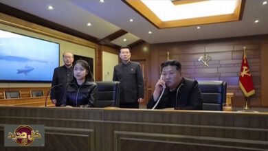 صواريخ كوريا الشمالية: كيم وابنته يتفقدان مدمرة استراتيجية جديدة