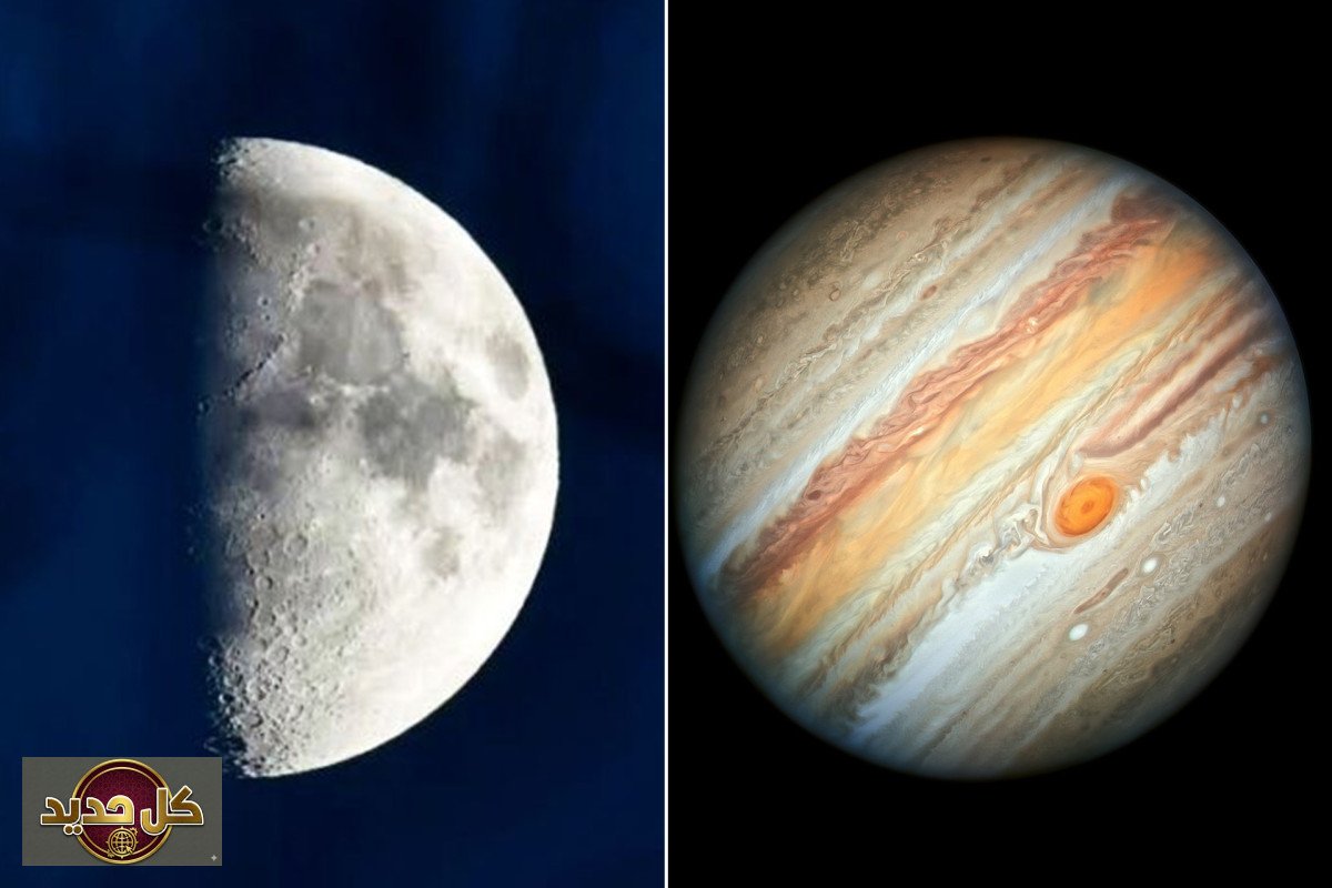 القمر والمشتري: مشهد فلكي ساحر يزين سماء الشتاء
