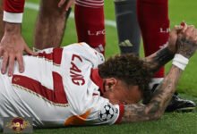 إصابة نوا لانغ الغريبة: لوحة إعلانات تصدم نجم غلطة سراي في دوري الأبطال