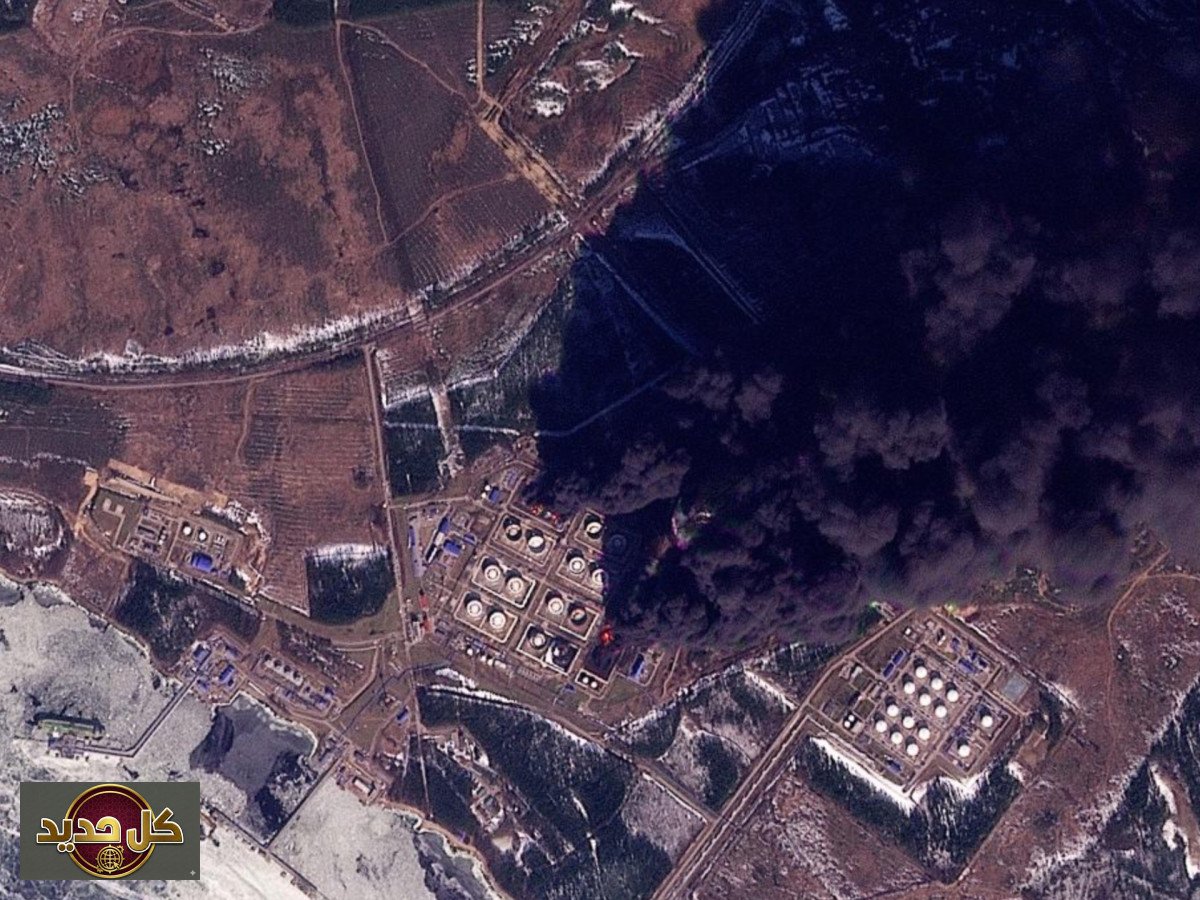 ميناء بريمورسك النفطي يشتعل: صور الأقمار الصناعية تكشف دمارًا واسعًا