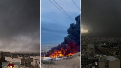 تلوث طهران النفطي: سماء سوداء وأمطار زيتية تخيم على العاصمة بعد القصف