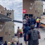 سجين هارب ينهي مطاردة أفريقية بقفزة صادمة من أعلى مركز تجاري