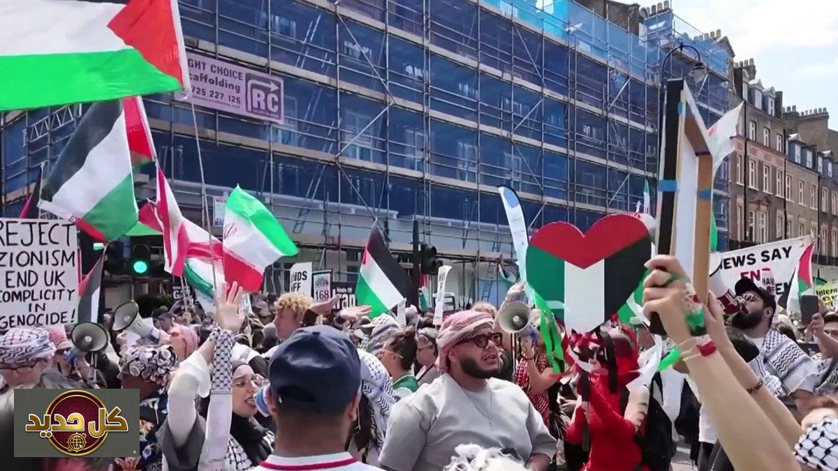 مظاهرة لندن غزة: الآلاف يطالبون بيرنهام بوقف "الإبادة"