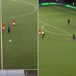 رمية إيرانية استثنائية: لاعب كرة قدم يدهش العالم بمهارة تتجاوز 51 مترًا